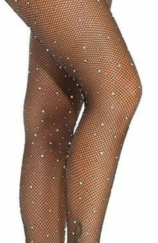 YesX YX850 Sparkly Fishnet Black