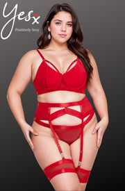 YesX YX870Q Bondage Garter Bra Set Up To 2XL