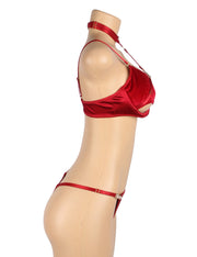 YesX YX872Q Hollow Cut Halter Bra Set Up To 2XL