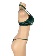 YesX YX873Q Hollow Cut Halter Bra Set