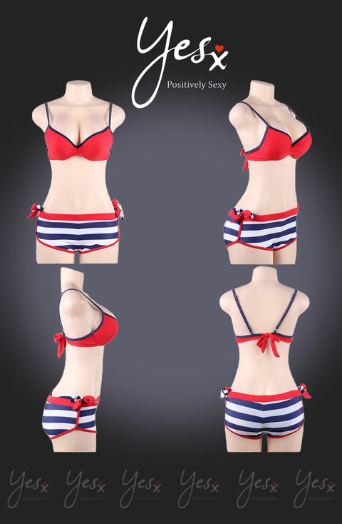 YesX YX964 Bikini 3 Piece Set Red